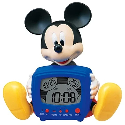 SEIKO Alarm Clock Disney Mickey Digital FD485A Talking Alarm Battery From JAPAN - Image 1 of 3