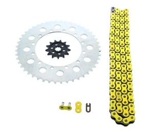 2004-06 fit Suzuki RM-Z250 Yellow Non O Ring Chain & Sprocket Slv 13/48 520-114L - Picture 1 of 4