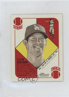 2015 Topps Heritage '51 Mini Green Back Clayton Kershaw #100 - Image 1 of 2