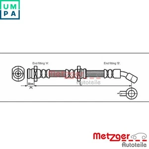 BRAKE HOSE 4110073 FOR SUZUKI VITARA/Cabrio/GRAND/II X-90 RHP 2.0L F9QB 1.9L - Picture 1 of 6