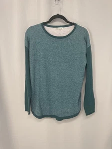 Smartwool Pullover Damen mittelgrün grau Colorblock Rundhals Pullover Strick - Bild 1 von 11