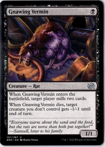 Gnawing Vermin The Brothers' War Regular Magic the Gathering NM MTG Card 101/287 - Picture 1 of 2