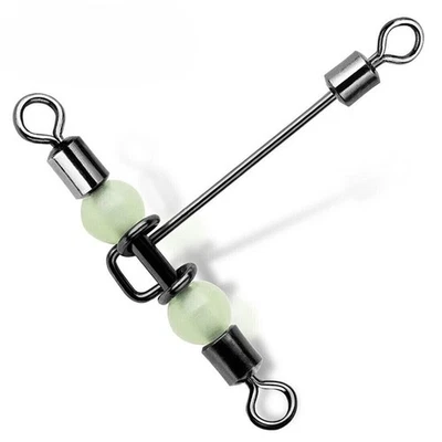 15~30Pcs T-Shape Cross Line Fishing Swivels Tackle Saltwater Fishing Connector - Image 1 of 4