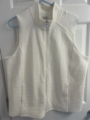 Chaleco acolchado blanco XXL Croft and Barrow para mujer Foto 1 de 4