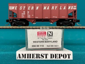 056 00 110 Micro Trains Western Maryland Hopper  N Scale WM New 05600110 - Picture 1 of 2