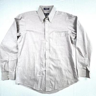 Hathaway Shirt Mens 16-35 Gray Wrinkle Free Button Down Long Sleeve Made USA - Image 1 of 4