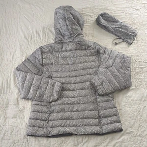 St Johns Bay Packable Puffer Jacket XXL Gray Hooded Lightweight NWOT Bag - Picture 1 of 11