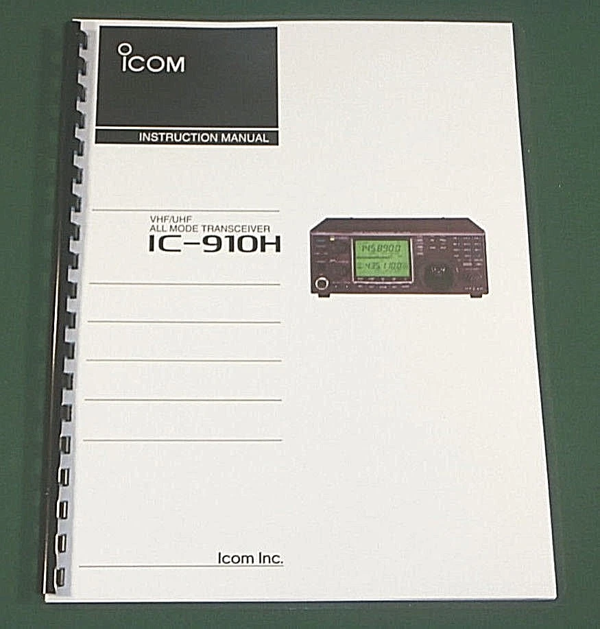 Manual de instrucciones Icom IC-910H - ¡Cubiertas de cartulina premium y papel de 32 lb! Foto 1 de 1