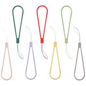 7 Pcs Braided Silicone Lanyard Wrist Strap for Cellphone Wristlet Holder - Photo 1 sur 12