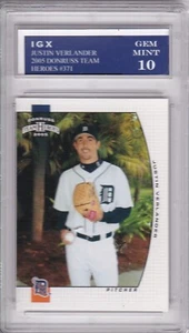 JUSTIN VERLANDER 2005 ROOKIE CARD Donruss Baseball RC $$ GEM MINT 10 Astro Tiger - Picture 1 of 1