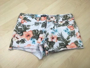 Pantalones Cortos de Jean Aeropostale Para Mujer Blanco Verde Melocotón Azul Floral Talla 00 28" Act - Imagen 1 de 7