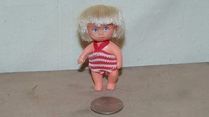 VINTAGE 1982 MERITUS PLASTIC DOLL 2 3/4" TALL  - Picture 1 of 6