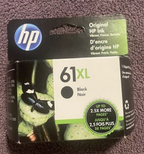 Genuine HP 61XL Black Ink Cartridge in Box, July 2023 - Picture 1 of 2