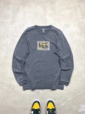 Vntg Volcom Stone Company Washed Longsleeve Tee Surf Style Gray M Size - Image 1 of 4