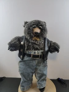 100th Anniversary 1903-2003 Born to Ride Harley Davidson Motorcycle Rider Bear - Picture 1 of 6