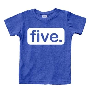 5th Birthday Shirt Boys Five Year Old Birthday Gift Tee Shirt Party Outfit - Picture 1 of 6