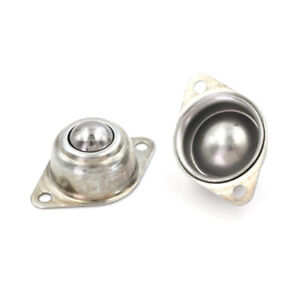 2PCS Base Rolling Work Table Roller Ball Bearing Caster Wheel with 2 holes S`fb