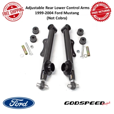 Brazos de control horizontales inferiores traseros ajustables Godspeed para Ford Mustang 99-04 Foto 1 de 4