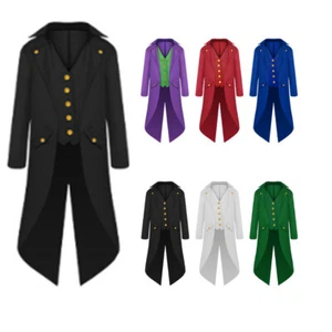 Kinder Frack Mittelalter Renaissance Junge Kostüm Halloween Vintage Festliche Jacke - Bild 1 von 14