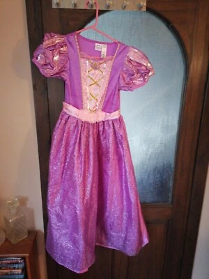 Disney Princess Dress Girls Tangled Rapunzel Cosplay Summer Costume Fancy Party  - Image 1 of 4