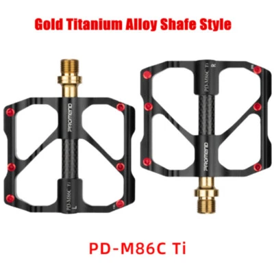 PROMEND Fibra de Carbono Titanio Bicicleta MTB Bicicleta de Carretera Pedales Sellados 6 Rodamientos 200g Foto 1 de 4