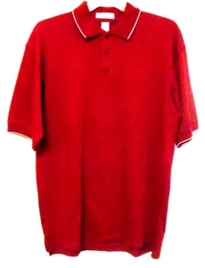 Extreme Herren Poloshirt Purpurrot Weiß Besatz Kurzarm Gr. Large Neu - Bild 1 von 7