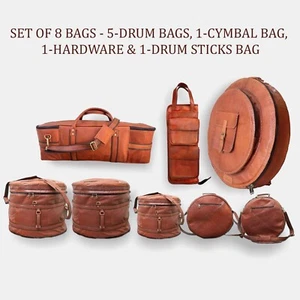Drum Bag Set Hardware Bag Cymbal Bag Drum Stick Bag Set of 8 Percussion Bags NEW - Picture 1 of 24