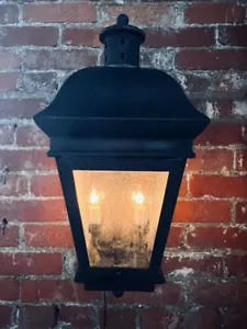 Genie House Rosalyn Bracket Lantern 89701 Dark Copper Seedy Glass 10.5"x23.5"USA - Picture 1 of 3
