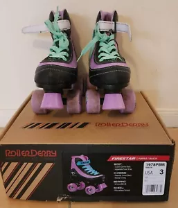 Roller Derby Firestar Quad Roller Skates - Purple (Size 3 USA / Size 2 AUS) - Picture 1 of 4