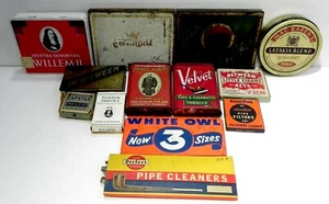Lot of 8 Vintage Smoking Tobacco Tins and Related Items - Picture 1 of 17