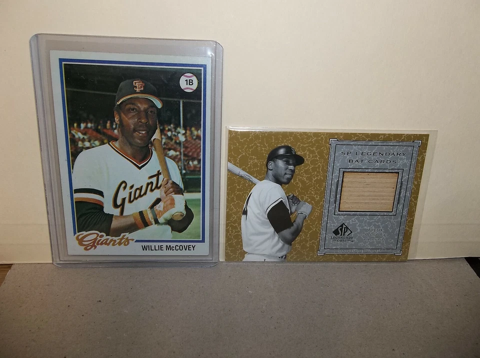WILLIE MCCOVEY LOT 1978 TOPPS #34 EX MT+   2001 SP LEGENDARY CUTS  BAT CARD - Image 1 of 1
