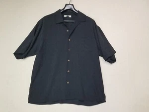 TOMMY BAHAMA SILK Short Sleeve  Men's Shirt Black Size XL - Picture 1 of 6