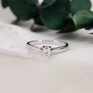 1CT Oval Cut Lab Grown/CVD Diamond IGI Certified Proposal Gift Ring 950 Platinum - Picture 1 of 16