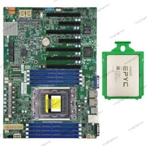 Supermicro H12SSL-i ATX Server Motherboard + AMD EPYC 7402 CPU Processor Combos - Afbeelding 1 van 3