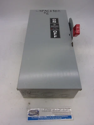 TH4323-INTERRUPTOR DE SEGURIDAD ELÉCTRICO GENERAL, 3P/4W, FUSIBLE, 100A, 240V, NEMA 1 INTERIOR Foto 1 de 4