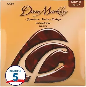 Dean Markley 2008 VintageBronze Signature 85/15 Bronze Acoustic Guitar Strings - - Picture 1 of 1