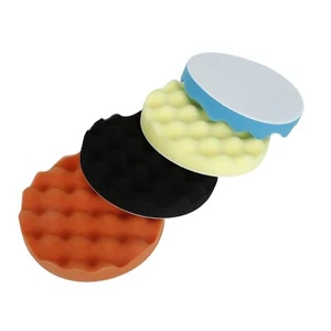 4pcs 7 inch Polishing/Buffing Sponge Pads Car Polisher Foam Soft Wave Waffle Pad - Picture 1 of 5