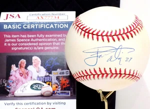 JARET WRIGHT Signed "27" Auto 1997 World Series Baseball SWEET SPOT JSA 💎 COA - Picture 1 of 7