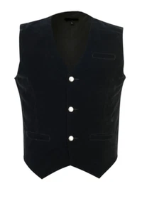 Men's Black Velvet Vest /Waistcoat Gothic Steampunk/Wedding Vest/Prom Vest - Picture 1 of 4
