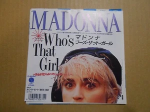 MADONNA WHO'S THAT GIRL JAPAN 7" P-2266 w/ Q&A postcard - Picture 1 of 4