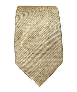 NWOT Z Zegna Ermenegildo Zegna Beige Striped Men Necktie 100% Silk Made In Italy