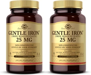Gentle Iron (Iron Bisglycinate) 25 Mg - 180 Vegetable Capsules, Pack of 2 - N... - Picture 1 of 1
