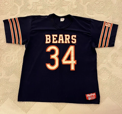 Vintage Chicago Bears Walter Payton Rawlings Jersey Men Large Made USA Cover