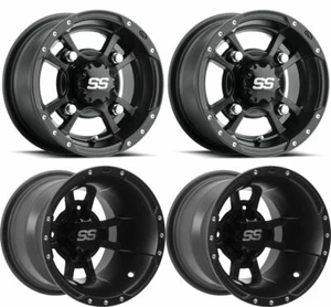 ITP 10" Front Rear SS112 Matte Black Sport Wheels TRX 250R 450R 300EX 250X 250EX - Picture 1 of 3