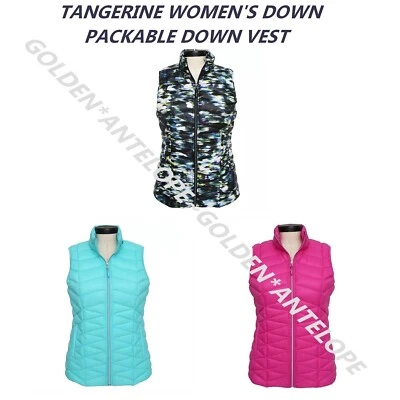 TANGERINE WOMEN'S DOWN PACKABLE DOWN VEST~MULTIPLE COLOR & SIZE NEW - Image 1 of 4