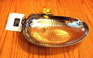 Classic Touch ~ MFT69 Hammered Stainless Flower Steel Nut Dish ~ NIB NEW in BOX - Bild 1 von 4
