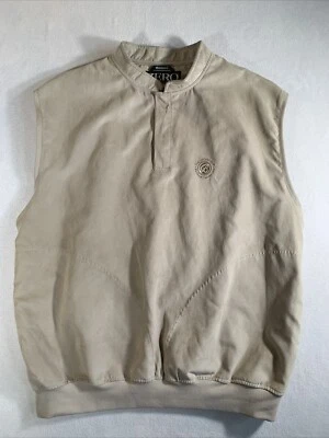 Zero Restriction Golf Vest Mens XL Beige Microsuede Sleeveless - Image 1 of 4
