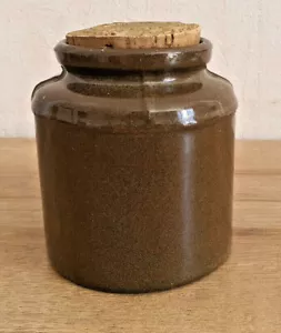 Ancien Pot Grès Moutarde Bornier de Dijon Bouchon d'Origine Liège + Cire Vintage - Picture 1 of 10