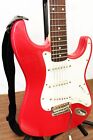 Fender Squire Stratocaster Affinity Series Electric Guitar  - Red, Strap