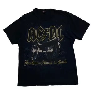 ENERGIE x AC/DC “For Those About To Rock” Graphic Hard Rock Band T-Shirt Medium - Picture 1 of 4